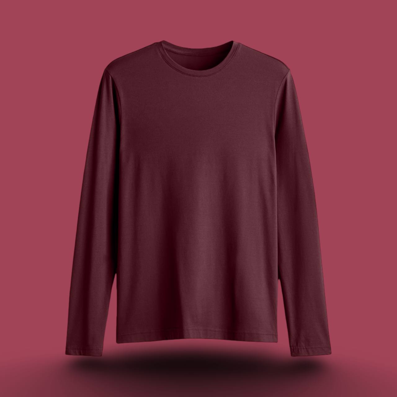 URBAN REFINED FULL SLEEVE T-SHIRT MAROON