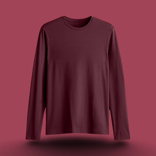 URBAN REFINED FULL SLEEVE T-SHIRT MAROON