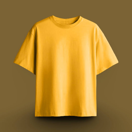 REGAL COTTON OVERSIZED TEE MUSTARD YELLOW