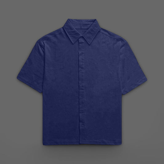 IMPERIA OVERSIZED CLASSIC SHIRT NAVY BLUE