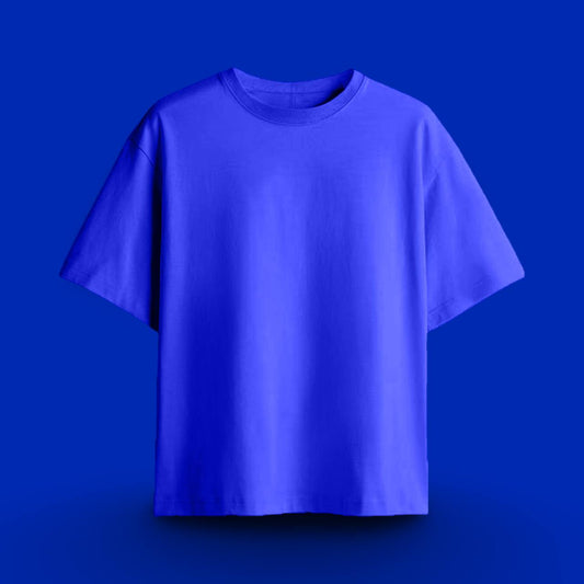 REGAL COTTON OVERSIZED TEE ROYAL BLUE