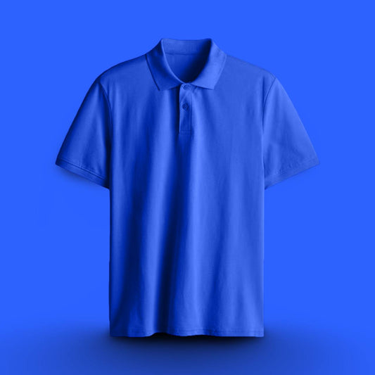 PRESTIGE COTTON POLO T-SHIRT ROYAL BLUE