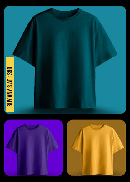REGAL COTTON OVERSIZED TEE ROYAL BLUE