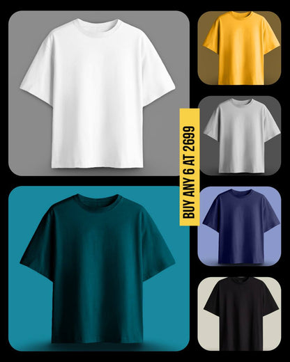 REGAL COTTON OVERSIZED TEE ROYAL BLUE