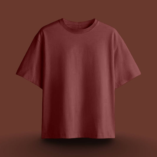 REGAL COTTON OVERSIZED TEE MEROON