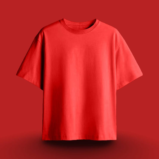 REGAL COTTON OVERSIZED TEE RED