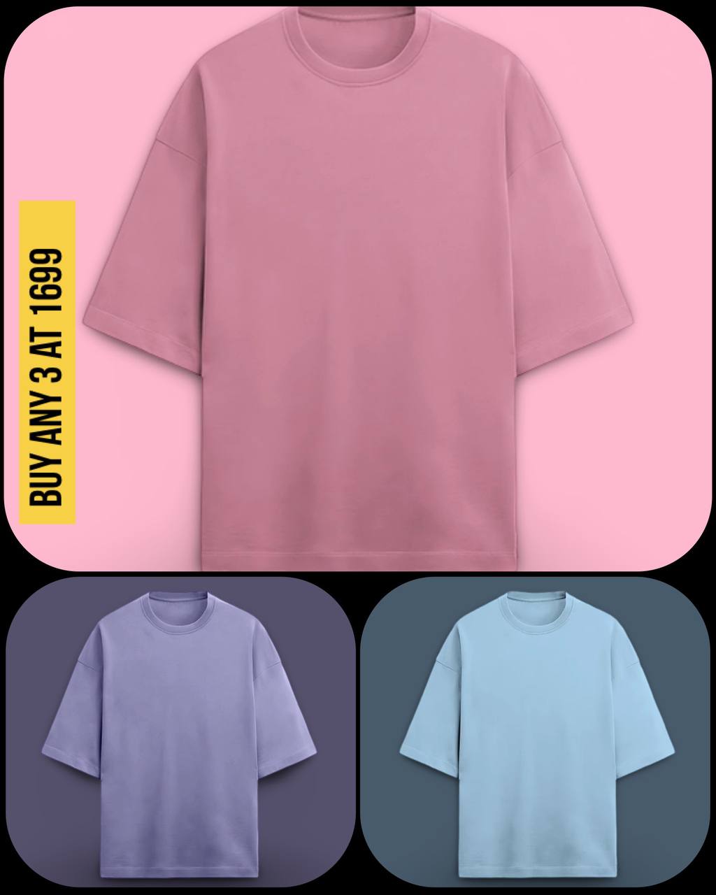 OPULENCE TERRY OVERSIZED TEE FLAMINGO