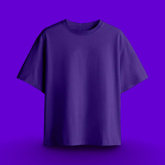 REGAL COTTON OVERSIZED TEE PURPLE