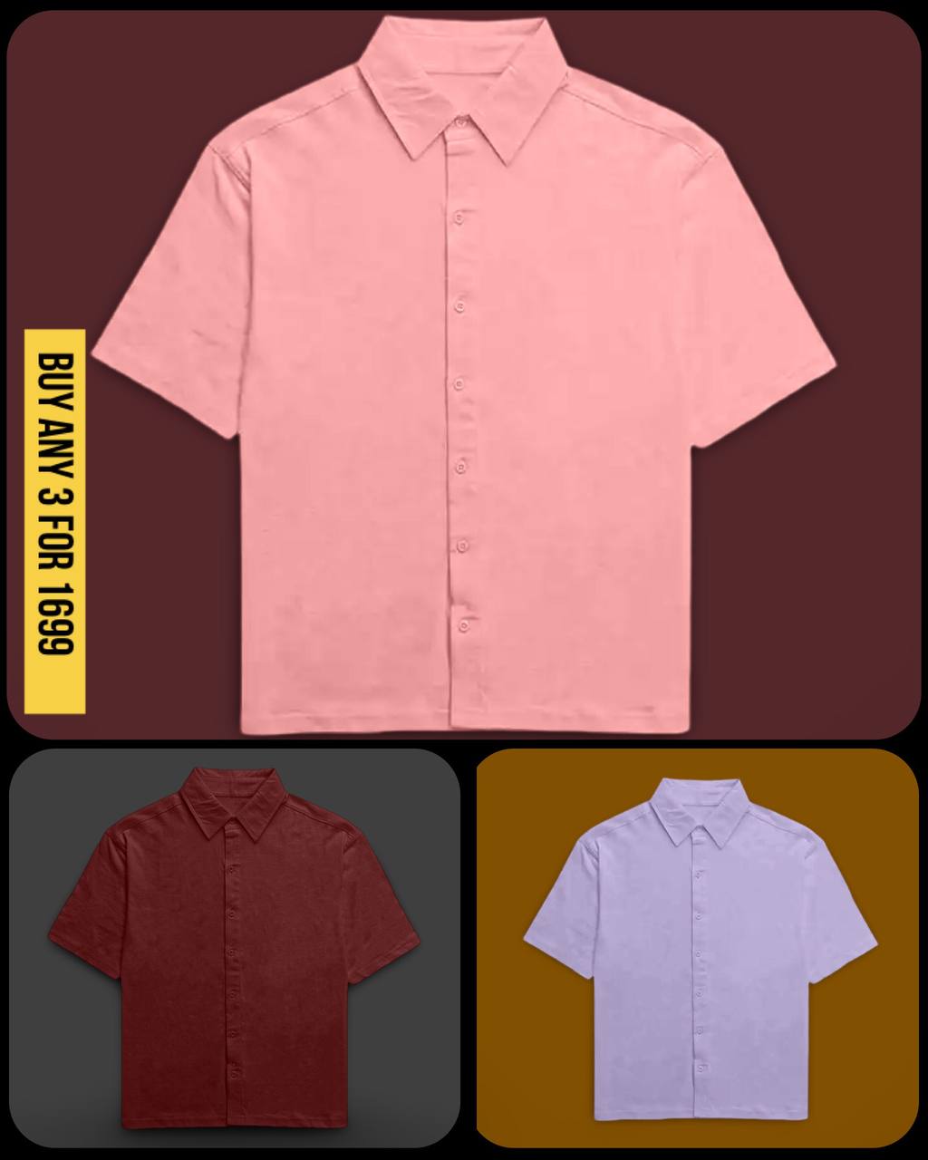 IMPERIA OVERSIZED CLASSIC SHIRT MAROON