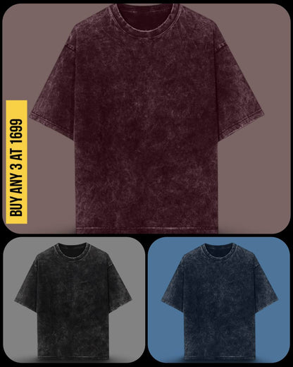 LUXURY ACID WASH UNISEX T-SHIRT BOTTLE GREEN