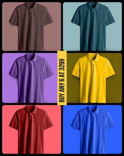 PRESTIGE COTTON POLO T-SHIRT MUSTARD YELLOW